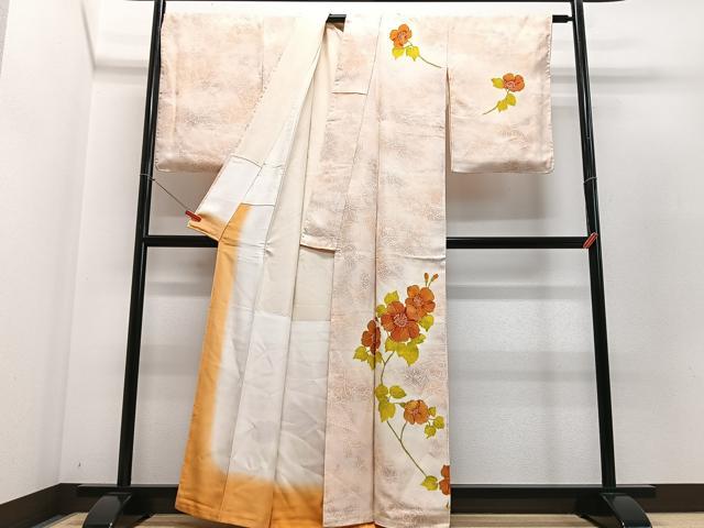 平和屋着物■訪問着 枝花文 正絹 逸品 CABE7585xe