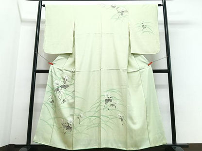 平和屋着物■訪問着 芝草花文 正絹 逸品 CABE7586xe