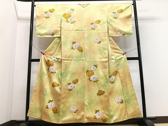 平和屋着物■上質な小紋 舞菊文 暈し染め 金彩 正絹 逸品 CABE7587xe