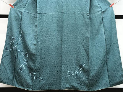 平和屋着物■訪問着　刺繍　草花文　正絹　逸品　CABE7589xe