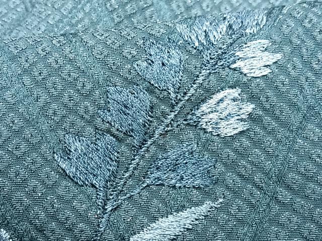 平和屋着物■訪問着　刺繍　草花文　正絹　逸品　CABE7589xe