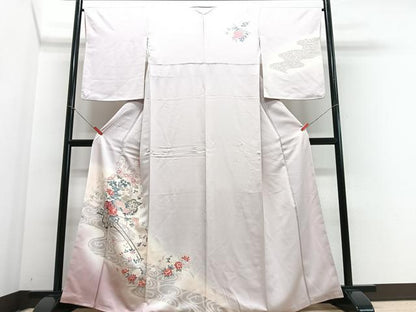 平和屋着物■訪問着 流水花車文 正絹 逸品 CABE7592xe