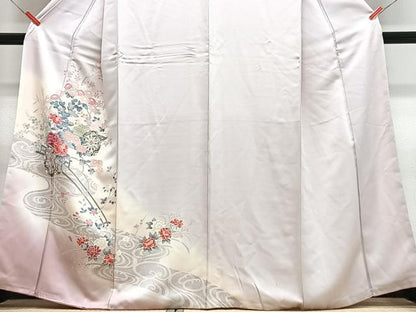平和屋着物■訪問着 流水花車文 正絹 逸品 CABE7592xe