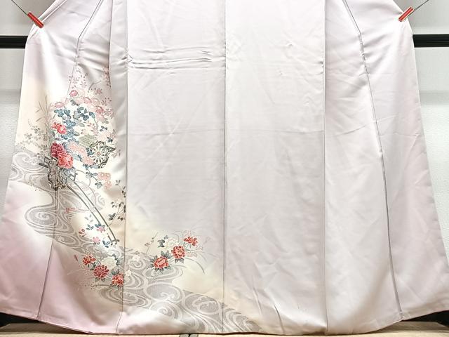 平和屋着物■訪問着 流水花車文 正絹 逸品 CABE7592xe