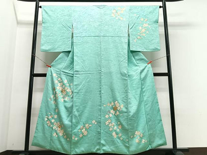 平和屋着物■訪問着 駒刺繍 舞花文 金彩 正絹 逸品 CABE7595xe