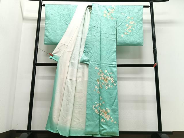 平和屋着物■訪問着 駒刺繍 舞花文 金彩 正絹 逸品 CABE7595xe