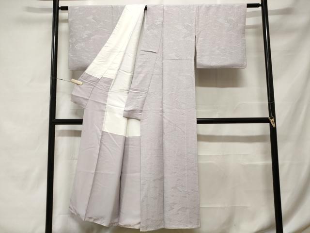 平和屋着物■上質な色無地　文箱花地紋　白藤色　正絹　逸品　CABE7603ev