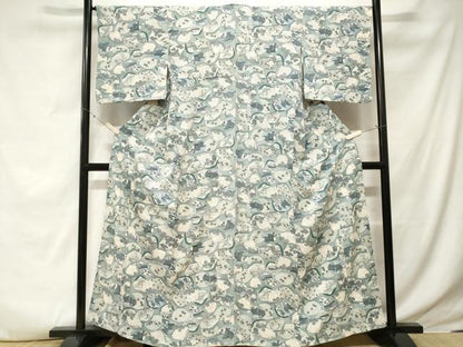平和屋着物■上質な小紋 貝合わせ風景文 正絹 逸品 CABE7638ev