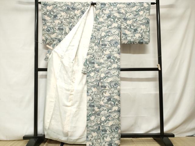 平和屋着物■上質な小紋 貝合わせ風景文 正絹 逸品 CABE7638ev