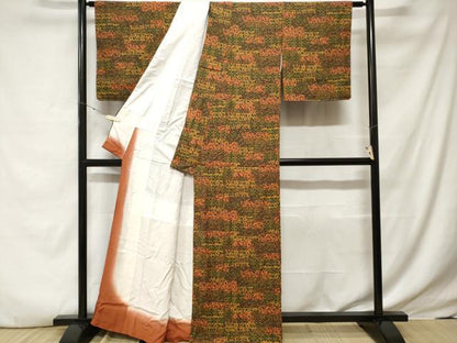 平和屋着物■上質な小紋 吉祥更紗花文 正絹 逸品 CABE7645ev