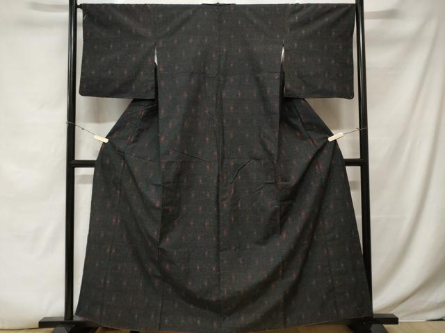 平和屋着物■上質な紬 亀甲花文 正絹 逸品 CABE7646ev