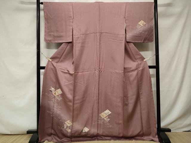 平和屋着物■訪問着 流水菱花文 暈し染め 正絹 逸品 CABE7670ev