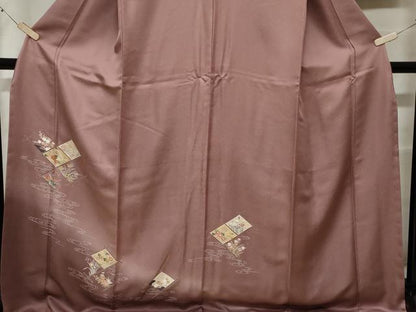 平和屋着物■訪問着 流水菱花文 暈し染め 正絹 逸品 CABE7670ev
