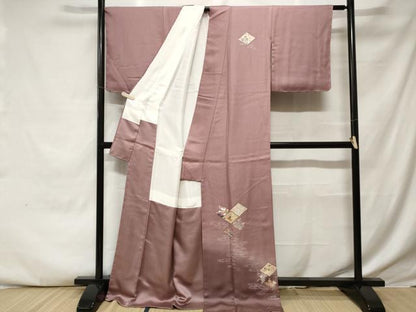 平和屋着物■訪問着 流水菱花文 暈し染め 正絹 逸品 CABE7670ev