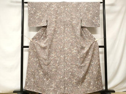 平和屋着物■上質な小紋　松竹梅花文　正絹　逸品　CABE7692ev