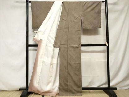 平和屋着物■上質な紬 霞文 正絹 逸品 CABE7696ev