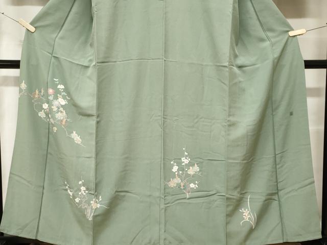 平和屋着物■訪問着　友禅　枝花文　正絹　逸品　CABE7752ev