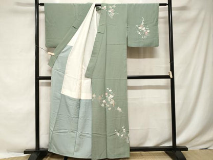 平和屋着物■訪問着　友禅　枝花文　正絹　逸品　CABE7752ev