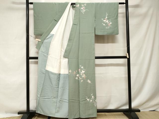 平和屋着物■訪問着　友禅　枝花文　正絹　逸品　CABE7752ev