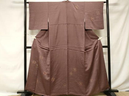 平和屋着物■訪問着　刺繍　芝草花文　正絹　逸品　CABE7775ev
