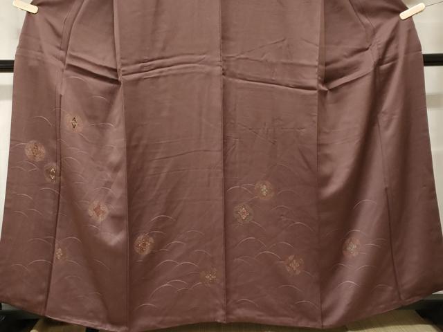 平和屋着物■訪問着　刺繍　芝草花文　正絹　逸品　CABE7775ev