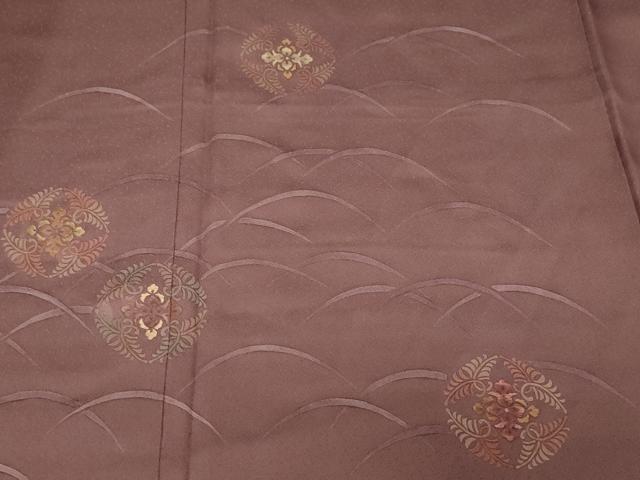 平和屋着物■訪問着　刺繍　芝草花文　正絹　逸品　CABE7775ev