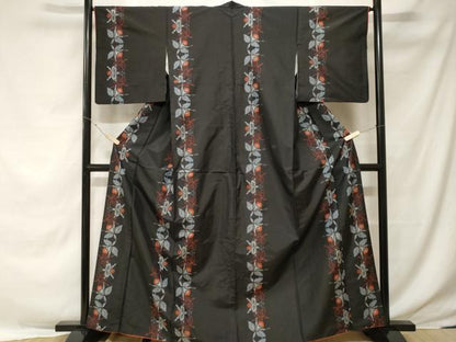 平和屋着物■本場村山大島紬　カトレア　正絹　逸品　CABE7776ev