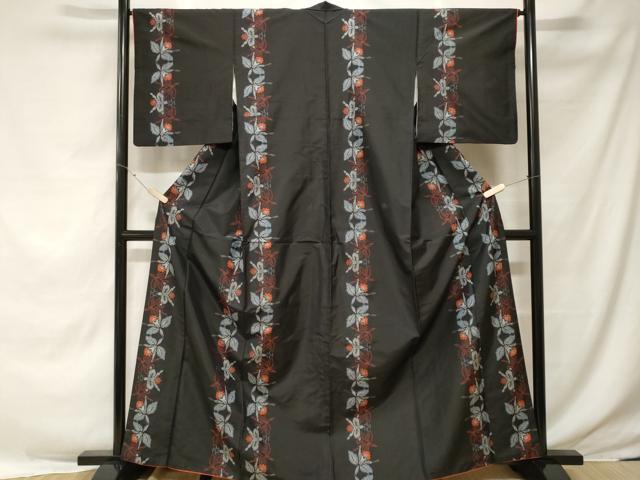 平和屋着物■本場村山大島紬　カトレア　正絹　逸品　CABE7776ev