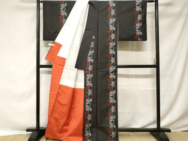 平和屋着物■本場村山大島紬　カトレア　正絹　逸品　CABE7776ev