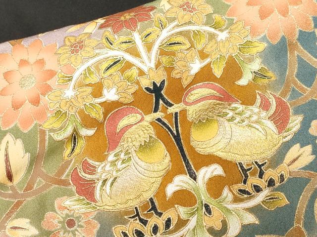 平和屋着物■豪華黒留袖　作家物　駒刺繍　向かい鳥正倉院花文　暈し染め　金彩　正絹　逸品　CABE7782ev