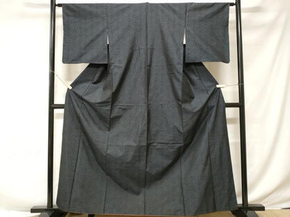 平和屋着物■本場大島紬　麻の葉文様　正絹　逸品　CABE7783ev