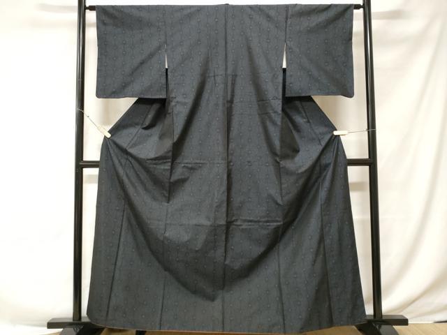平和屋着物■本場大島紬　麻の葉文様　正絹　逸品　CABE7783ev