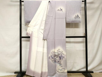 平和屋着物■訪問着　手描き　御所解文　暈し染め　正絹　逸品　CABE7784ev