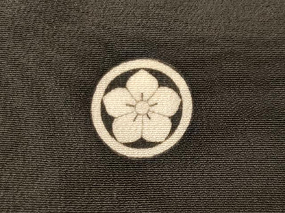 平和屋着物■豪華黒留袖　刺繍　枝花シルエット　金彩　正絹　逸品　CABE7785ev