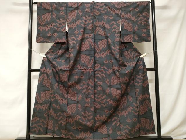 平和屋着物□本場大島紬 7マルキ 風景文 正絹 逸品 CABE7804ev