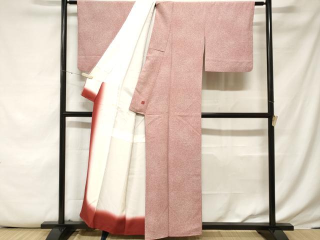 平和屋着物■上質な小紋　作家物　霰文　暈し染め　正絹　逸品　CABE7816ev