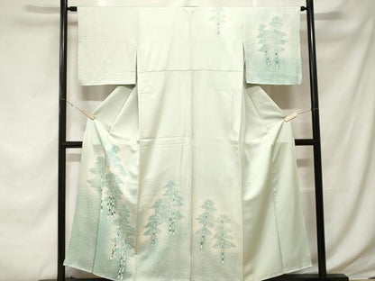 平和屋着物■訪問着　樹林文　暈し染め　正絹　逸品　CABE7817ev