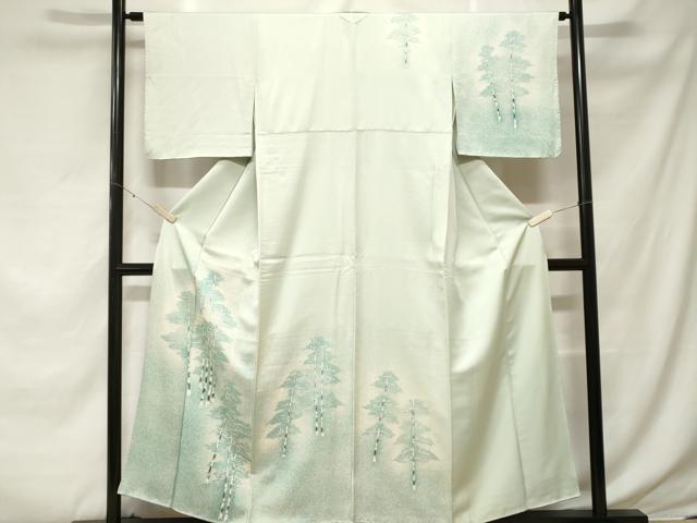 平和屋着物■訪問着　樹林文　暈し染め　正絹　逸品　CABE7817ev