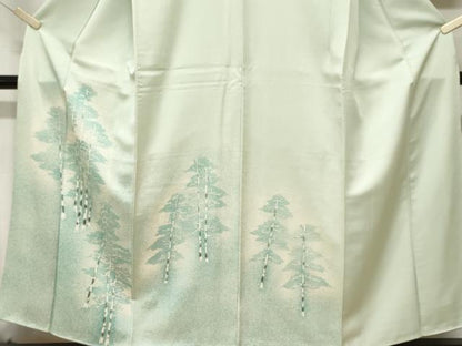 平和屋着物■訪問着　樹林文　暈し染め　正絹　逸品　CABE7817ev
