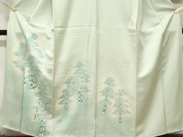 平和屋着物■訪問着　樹林文　暈し染め　正絹　逸品　CABE7817ev