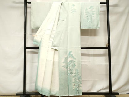 平和屋着物■訪問着　樹林文　暈し染め　正絹　逸品　CABE7817ev