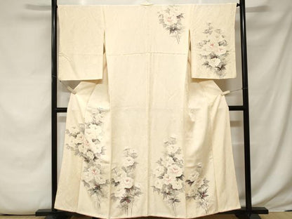 平和屋着物■訪問着　手描き　枝花文　金彩　正絹　逸品　CABE7821ev