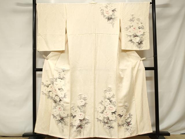平和屋着物■訪問着　手描き　枝花文　金彩　正絹　逸品　CABE7821ev