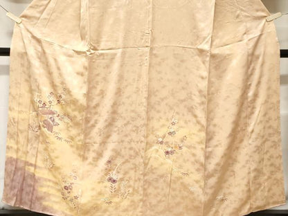 平和屋着物■訪問着　駒刺繍　草花文　暈し染め　正絹　逸品　CABE7839ev