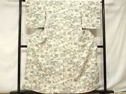 平和屋着物■上質な小紋　風景文　正絹　逸品　CABE7842ev