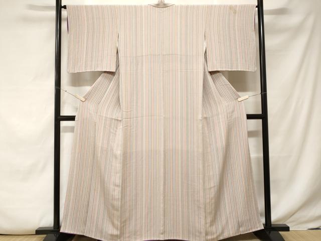 平和屋着物●上質な小紋　縞　暈し染め　正絹　逸品　CABD0351ut 平和屋着物□上質な小紋 舞花文 蛍暈し 正絹 逸品 DABD6054du : 平和屋