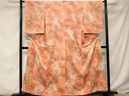 平和屋着物■上質な小紋 舞花文 暈し染め 正絹 逸品 CABE7852ev