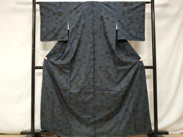平和屋着物■本場大島紬　7マルキ　草花文　正絹　逸品　CABE7864ev