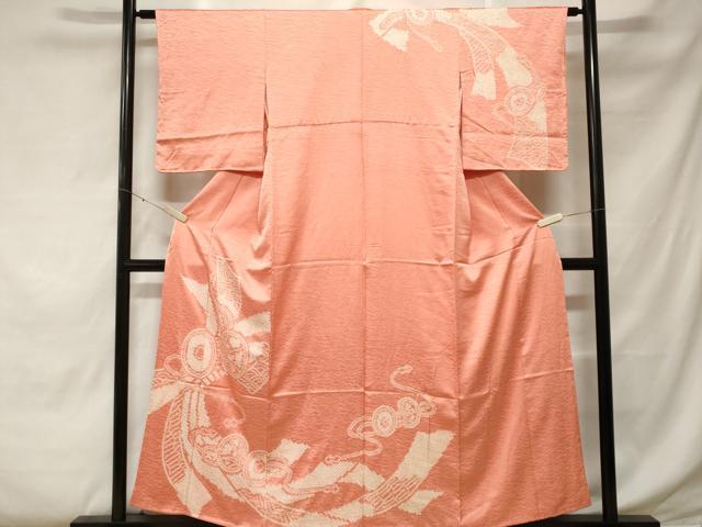 平和屋着物■訪問着　絞り　鬘帯鼓花文　正絹　逸品　CABE7865ev