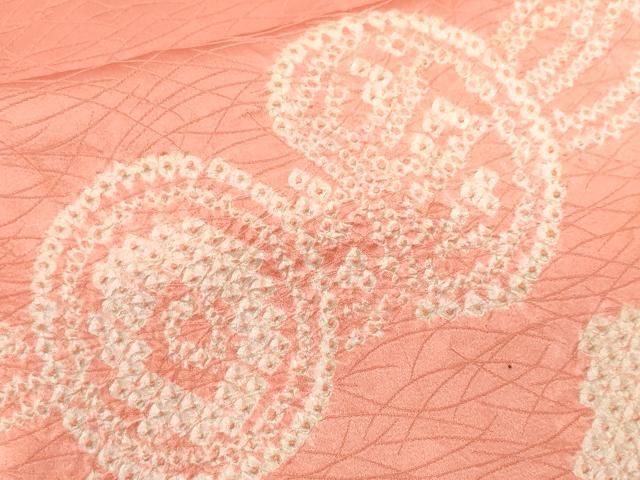 平和屋着物■訪問着　絞り　鬘帯鼓花文　正絹　逸品　CABE7865ev